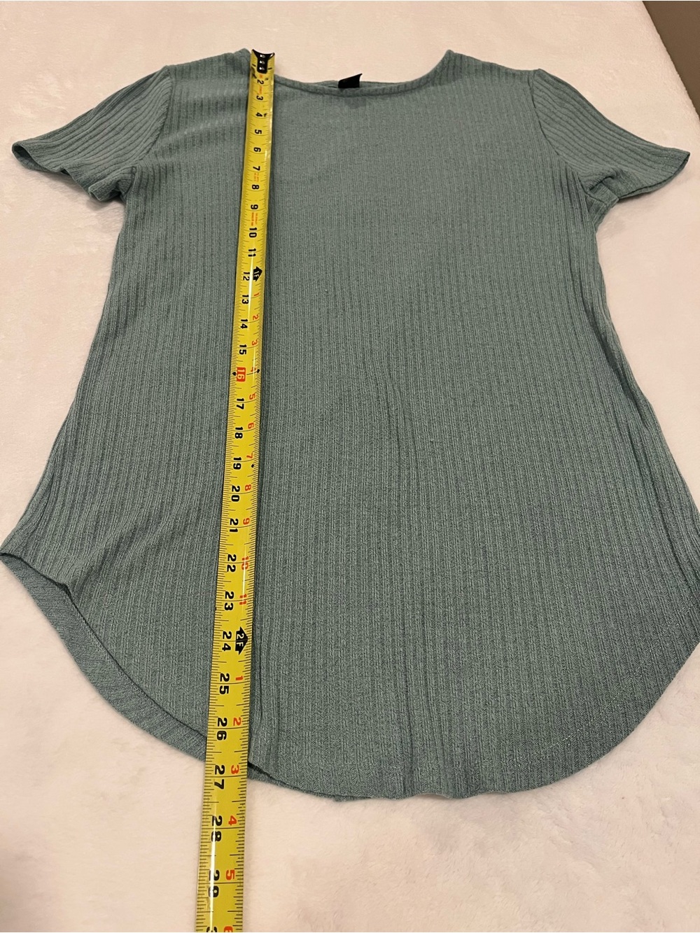 SHEIN Ribbed Button-Back Short Sleeve Top - Medium - Picture 6 of 7